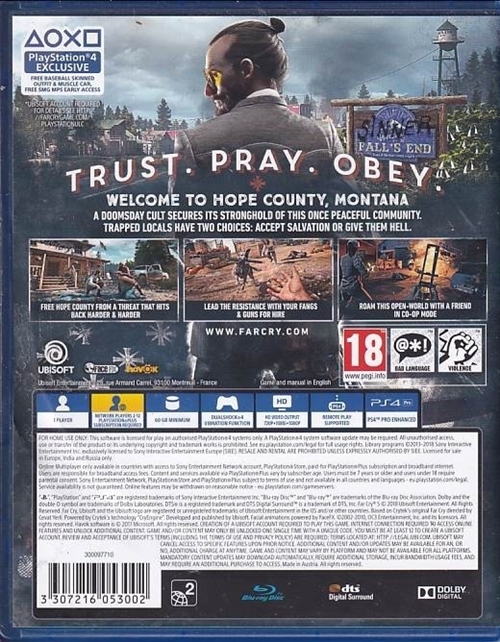 Far Cry 5  - PS4 (A Grade) (Genbrug)